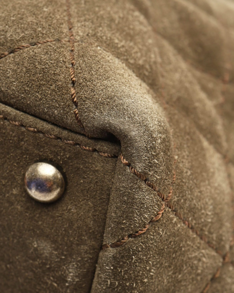 Chanel CC Quilted Suede Bag