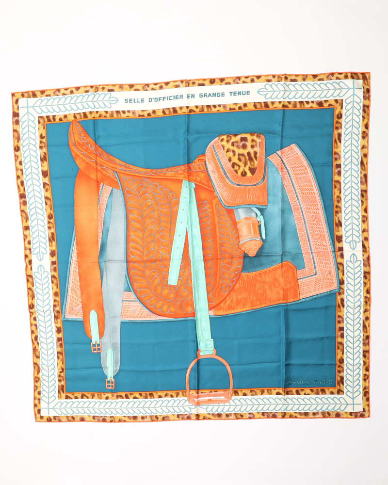Hermès 90 Selle d'Officier en Grande Tenue Silk Scarf