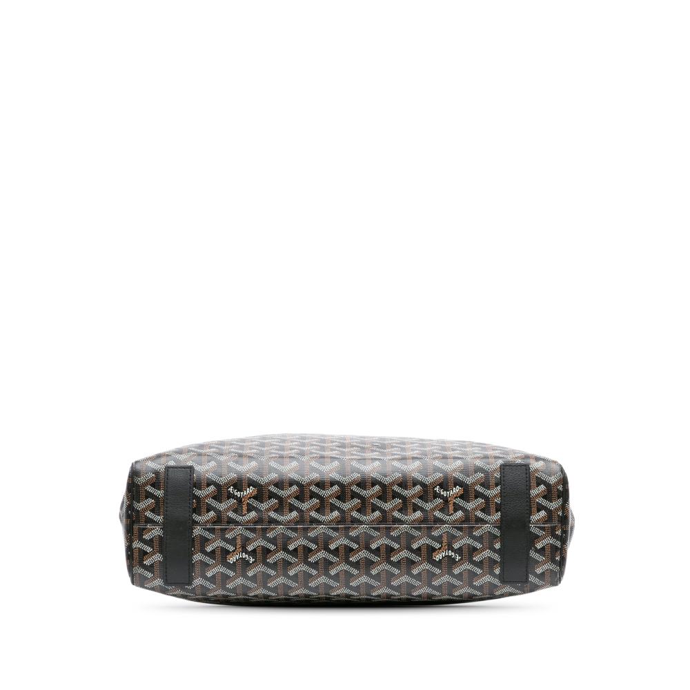 Goyard AB Goyard Black Coated Canvas Fabric Goyardine Voltaire France