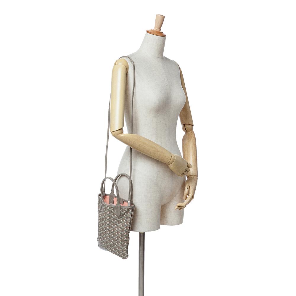 Goyard AB Goyard Gray Coated Canvas Fabric Goyardine Poitiers Claire Voie France