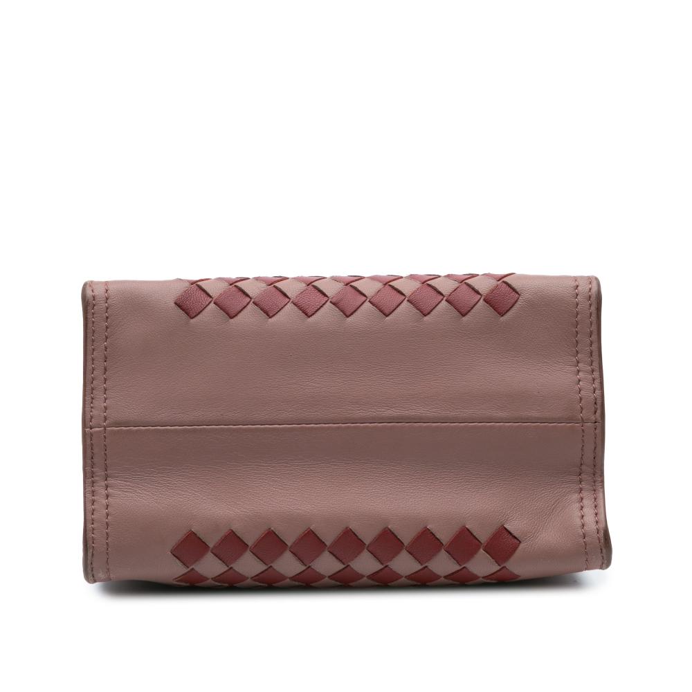 Bottega Veneta B Bottega Veneta Pink Nappa Leather Leather Nappa Intrecciato Chain Wallet Italy