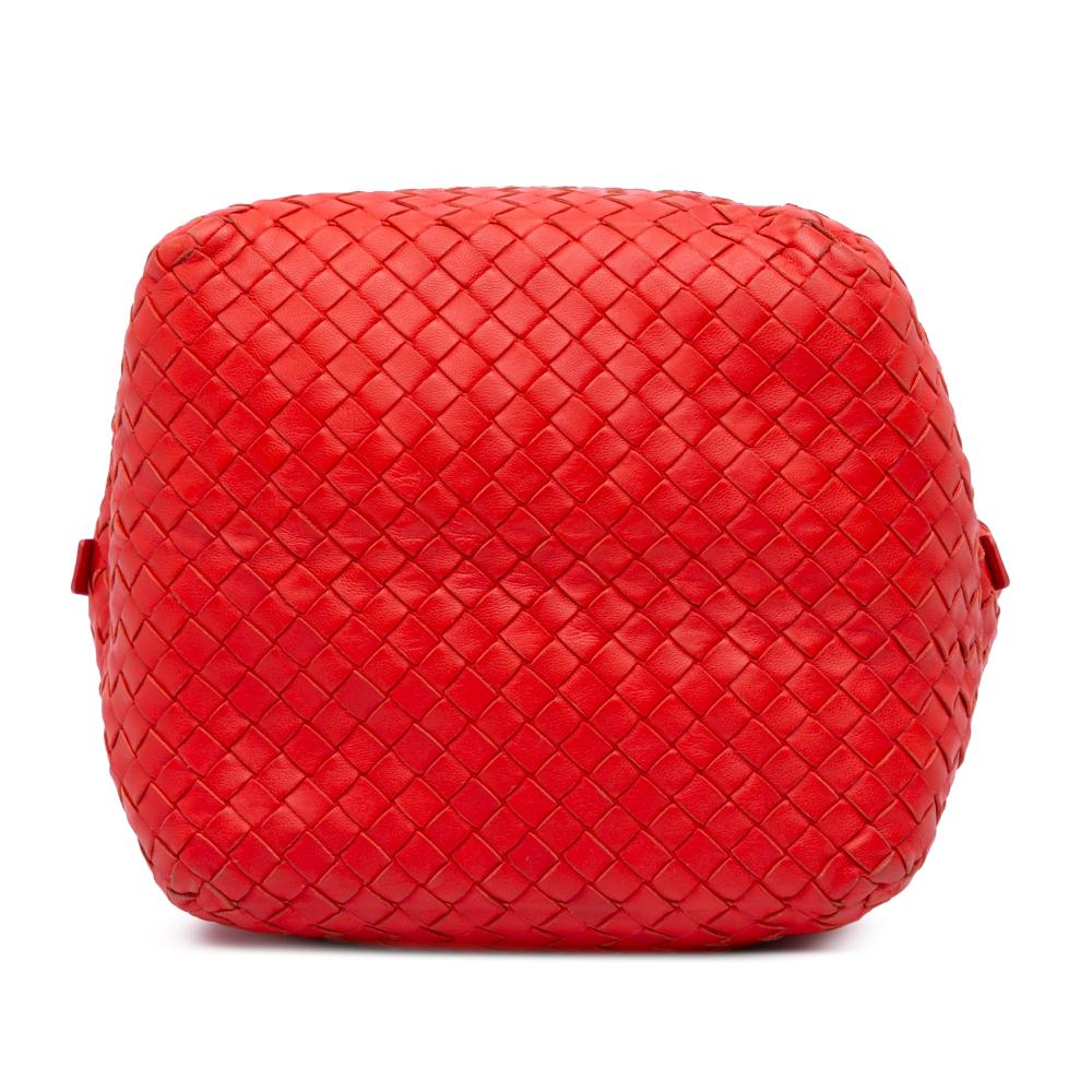 Bottega Veneta B Bottega Veneta Red Nappa Leather Leather Nappa Intrecciato Cube Shoulder Bag Italy