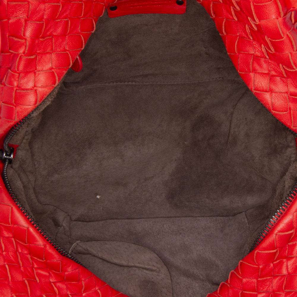 Bottega Veneta B Bottega Veneta Red Nappa Leather Leather Nappa Intrecciato Cube Shoulder Bag Italy