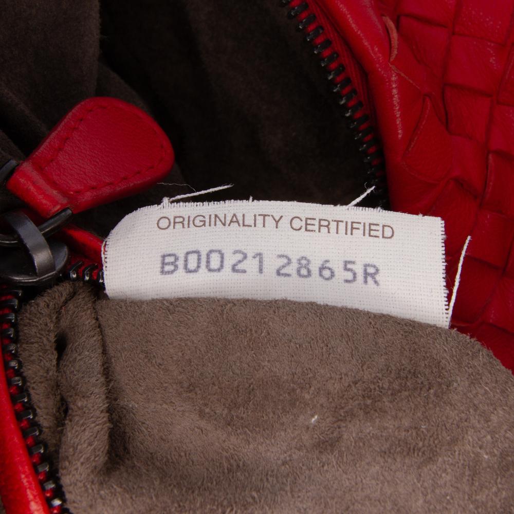 Bottega Veneta B Bottega Veneta Red Nappa Leather Leather Nappa Intrecciato Cube Shoulder Bag Italy