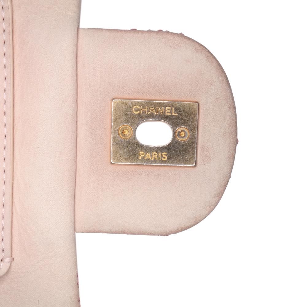 Chanel B Chanel Brown Beige Calf Leather Jumbo Quilted skin Triple Stitched Flap Italy