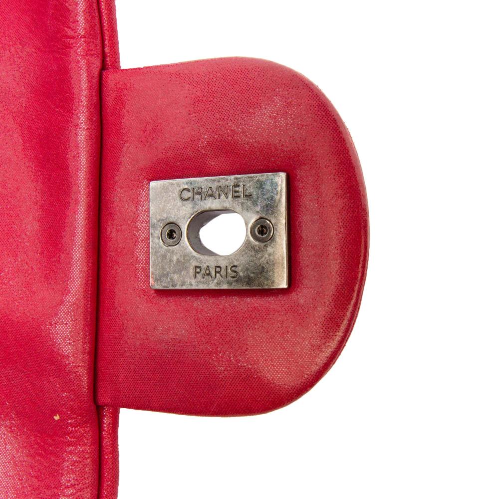 Chanel B Chanel Pink Strawberry Calf Leather Small Quilted Iridescent skin Shiva Flap Italy