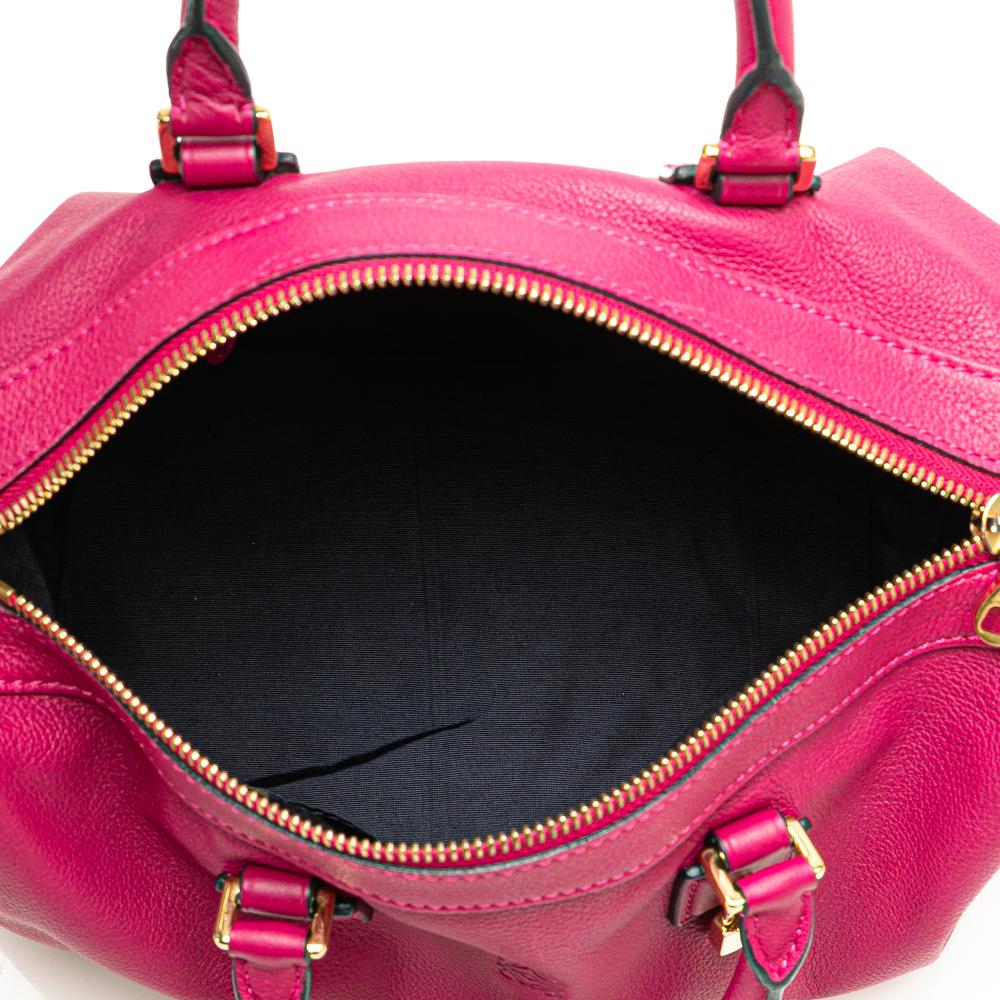 Loewe B LOEWE Pink Dark Pink Calf Leather Anagram Satchel Spain