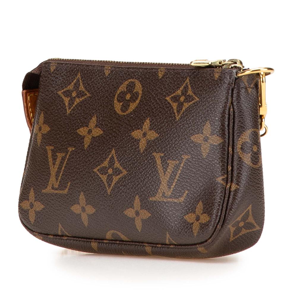 Louis Vuitton B Louis Vuitton Brown Monogram Canvas Fabric Monogram Mini Pochette Accessoires France