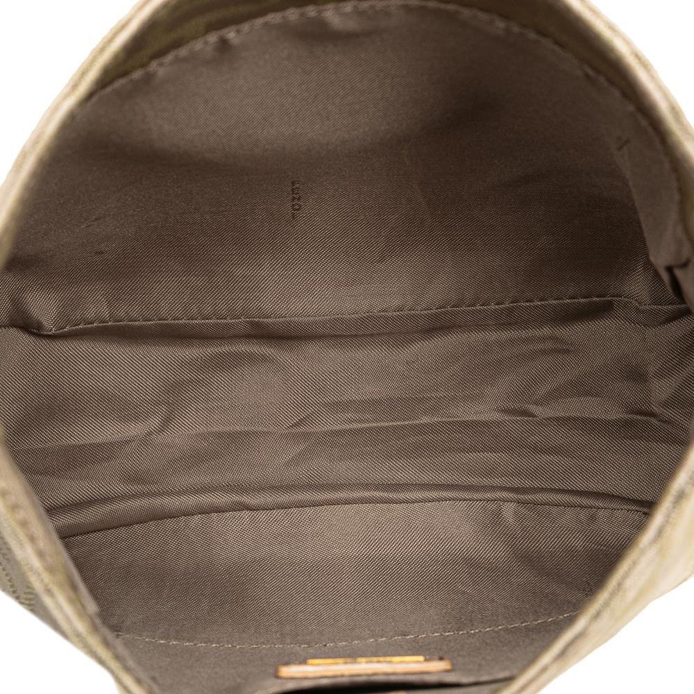 Fendi B Fendi Brown Light Beige Canvas Fabric Zucca Shoulder Bag Italy