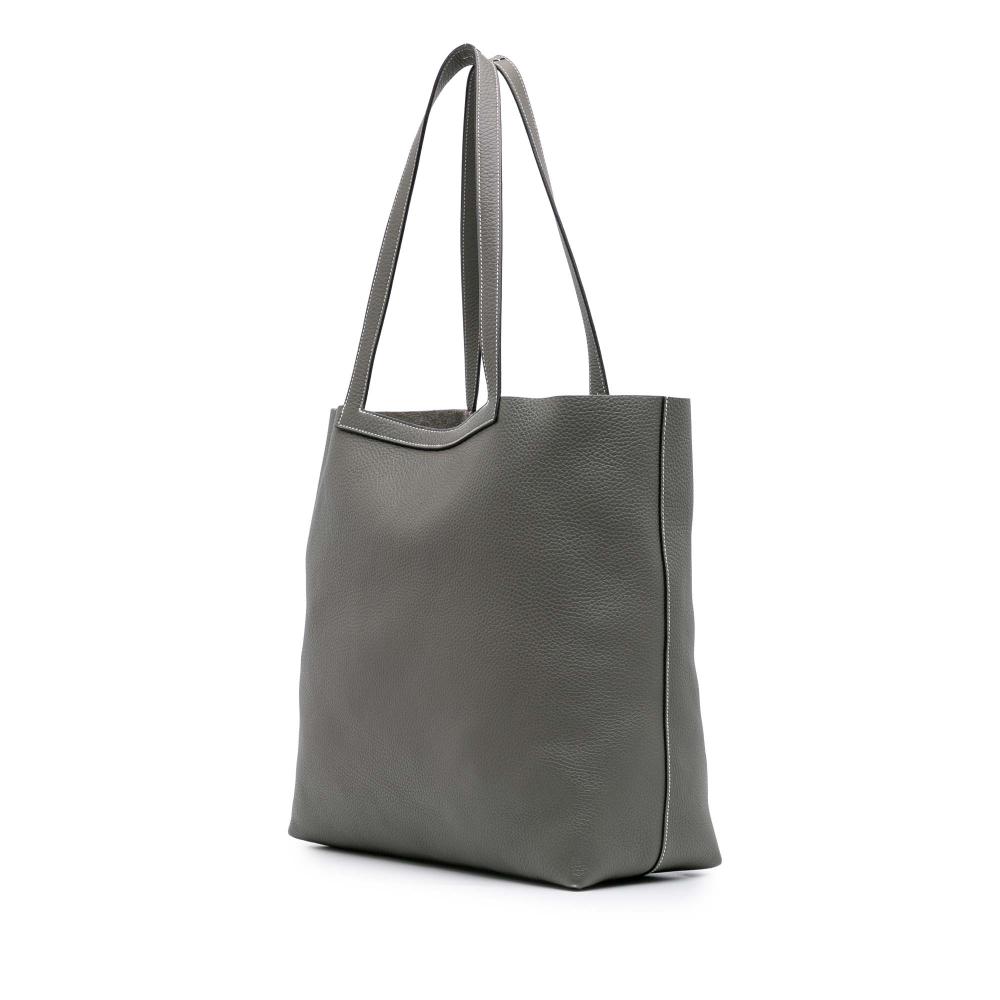 Hermès AB Hermès Gray Calf Leather Taurillon Clemence Cabasellier 46 France