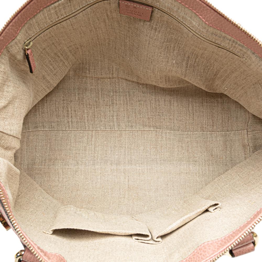 Gucci B Gucci Pink Calf Leather Dollar skin GG Charm Satchel Italy