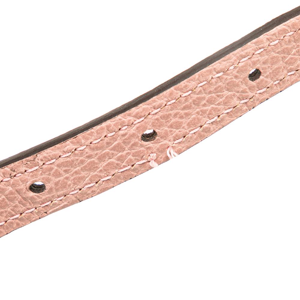 Gucci B Gucci Pink Calf Leather Dollar skin GG Charm Satchel Italy