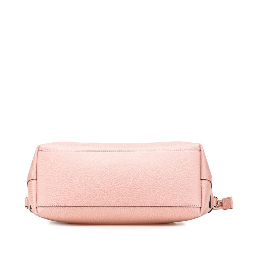 Gucci B Gucci Pink Light Pink Calf Leather Dollar skin GG Charm Satchel Italy