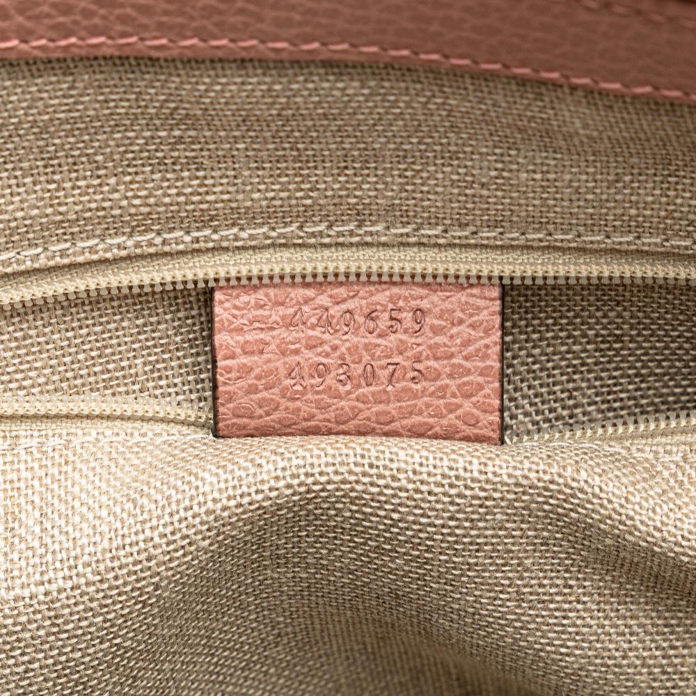 Gucci B Gucci Pink Light Pink Calf Leather Dollar skin GG Charm Satchel Italy