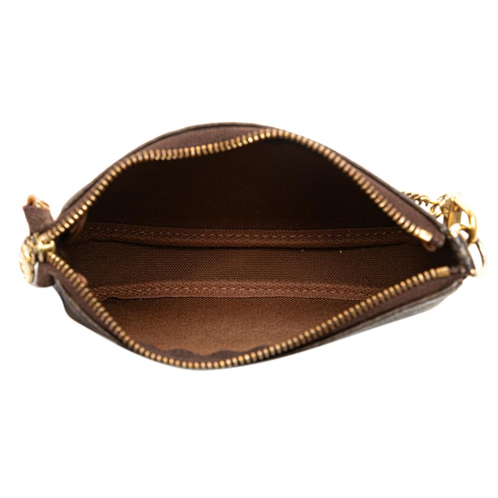 Louis Vuitton AB Louis Vuitton Brown Monogram Canvas Fabric Monogram Mini Pochette Accessoires France