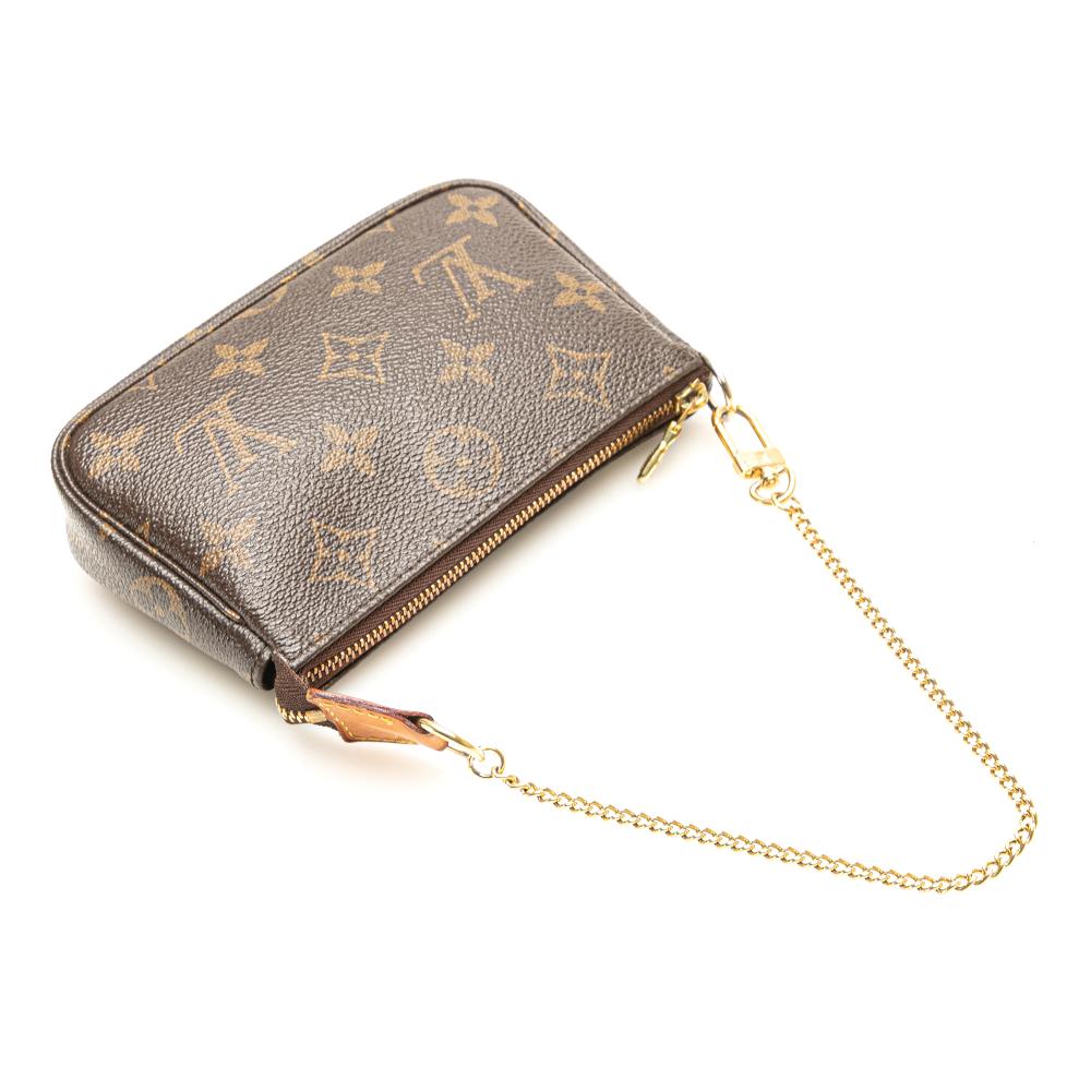 Louis Vuitton AB Louis Vuitton Brown Monogram Canvas Fabric Monogram Mini Pochette Accessoires France