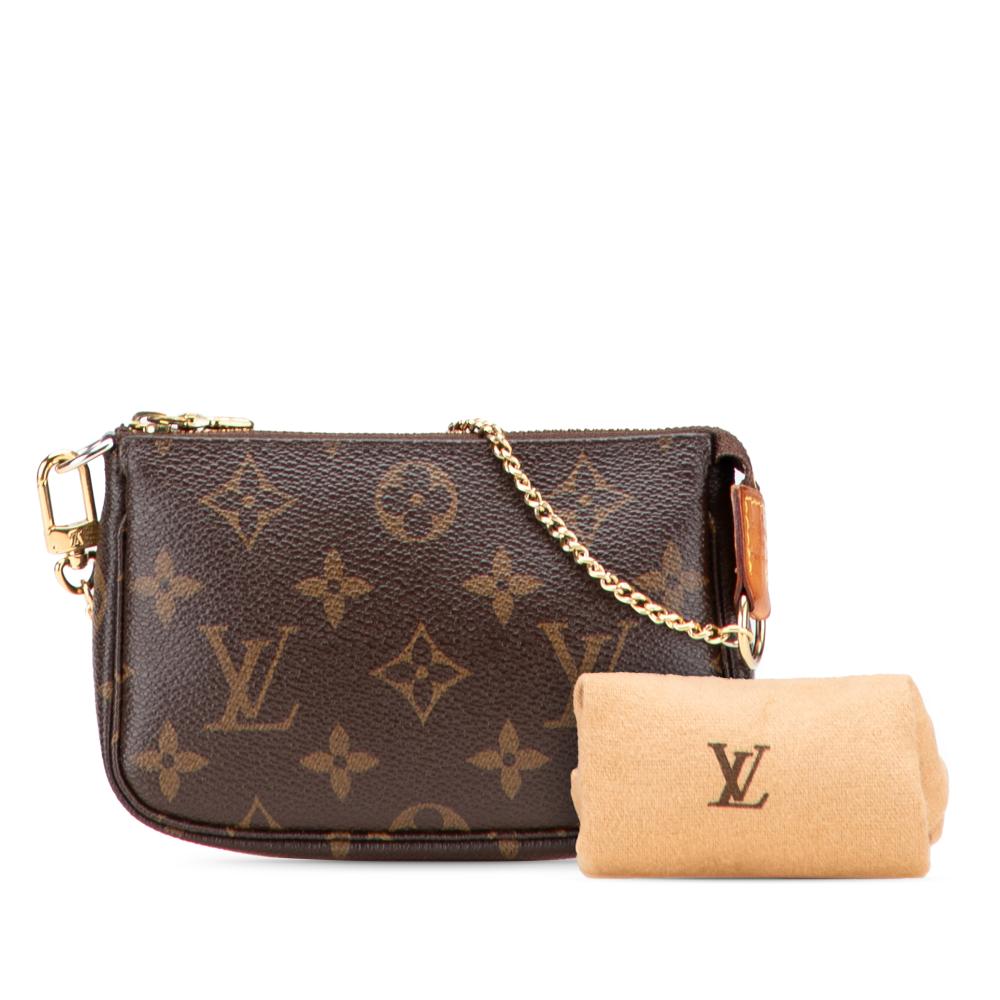Louis Vuitton AB Louis Vuitton Brown Monogram Canvas Fabric Monogram Mini Pochette Accessoires France
