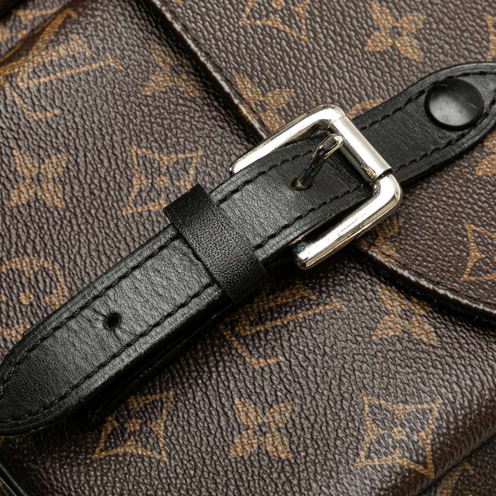 Louis Vuitton B Louis Vuitton Brown Monogram Canvas Canvas Monogram Macassar Christopher Messenger France