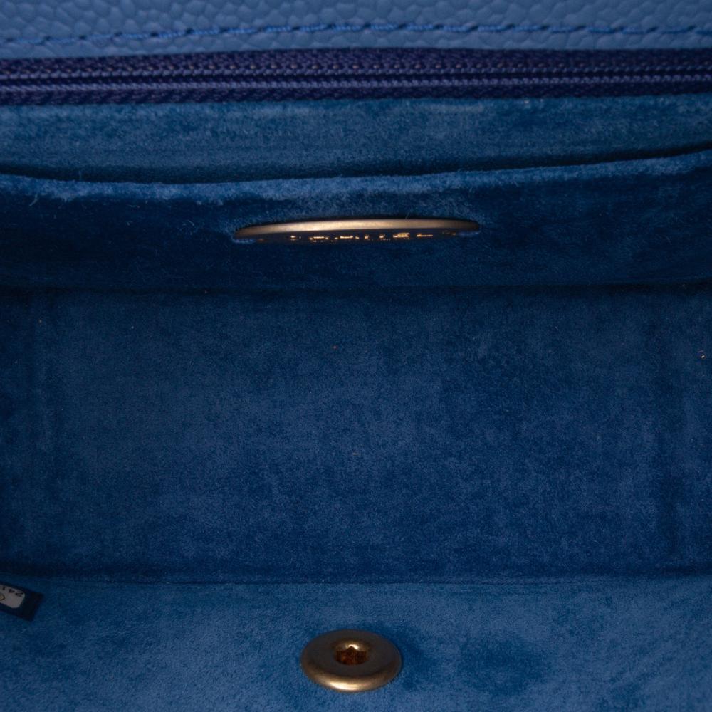 Chanel AB Chanel Blue Caviar Leather Leather Mini Square Pure Classic Caviar Single Flap France