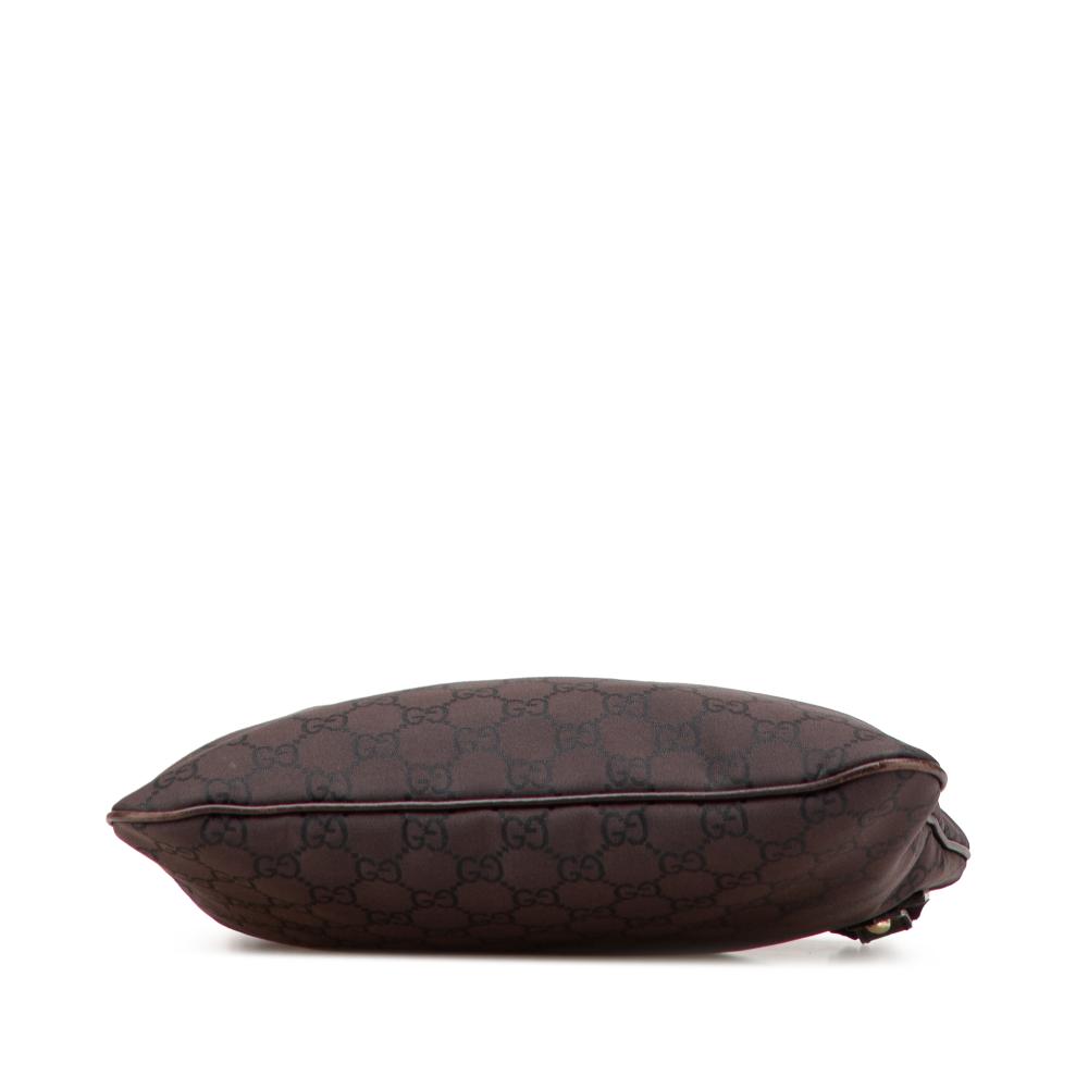 Gucci B Gucci Brown Dark Brown Canvas Fabric GG Crossbody Italy