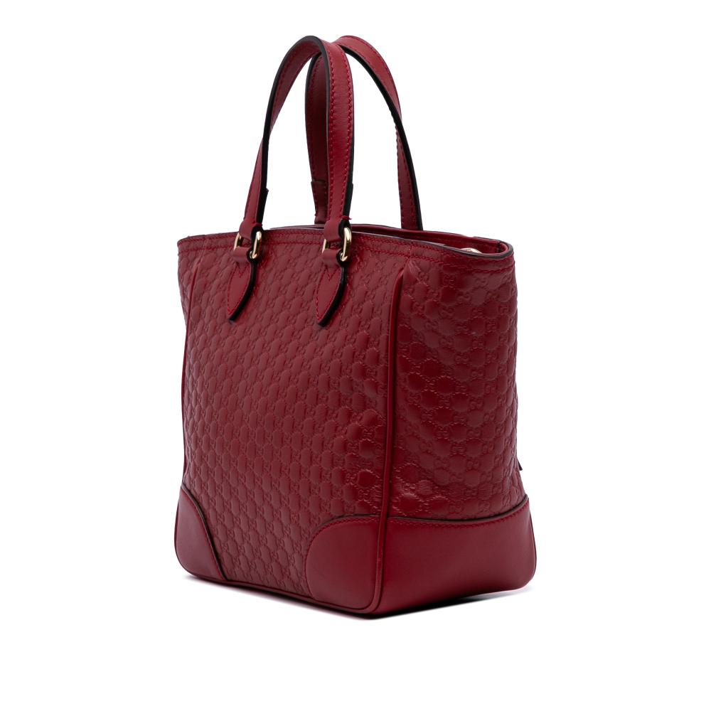 Gucci B Gucci Red Calf Leather Small Microguccissima Bree Satchel Italy