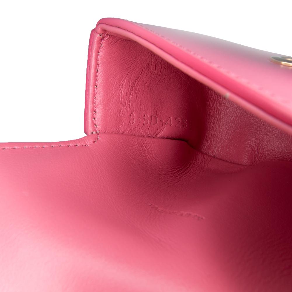 Celine B Celine Pink Calf Leather Mini Shiny skin Triomphe Crossbody Italy