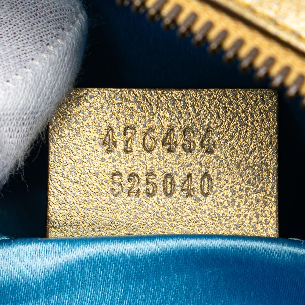 Gucci AB Gucci Gold Calf Leather GG Marmont Matelasse Belt Bag Italy