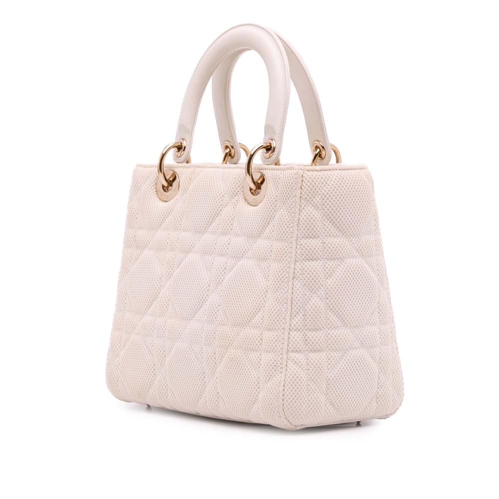 Christian Dior B Dior Pink Light Pink Mesh Fabric Medium Cannage Lady Dior Italy