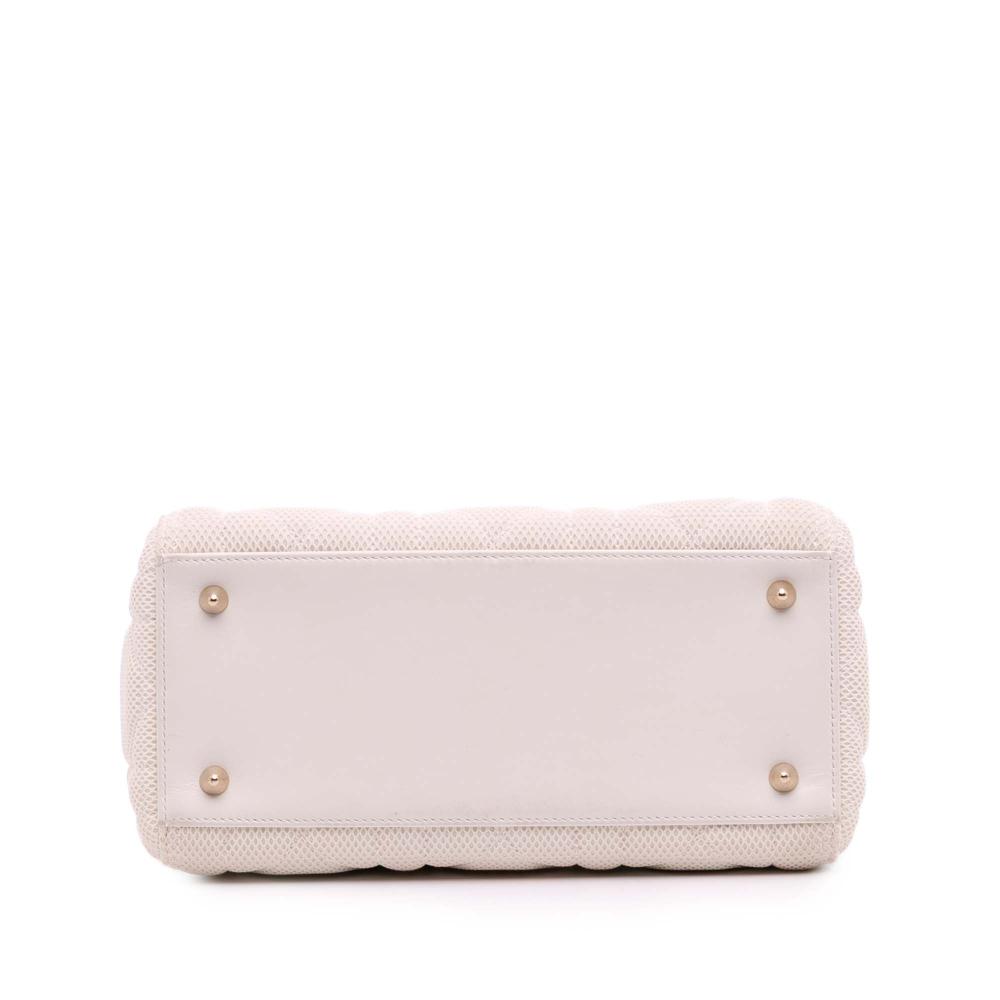 Christian Dior B Dior Pink Light Pink Mesh Fabric Medium Cannage Lady Dior Italy