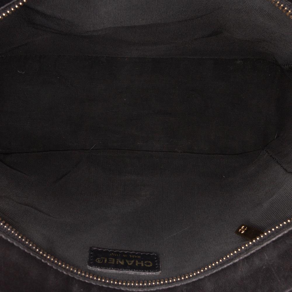 Chanel B Chanel Black Lambskin Leather Leather CC Choco Bar Lambskin Tote Italy