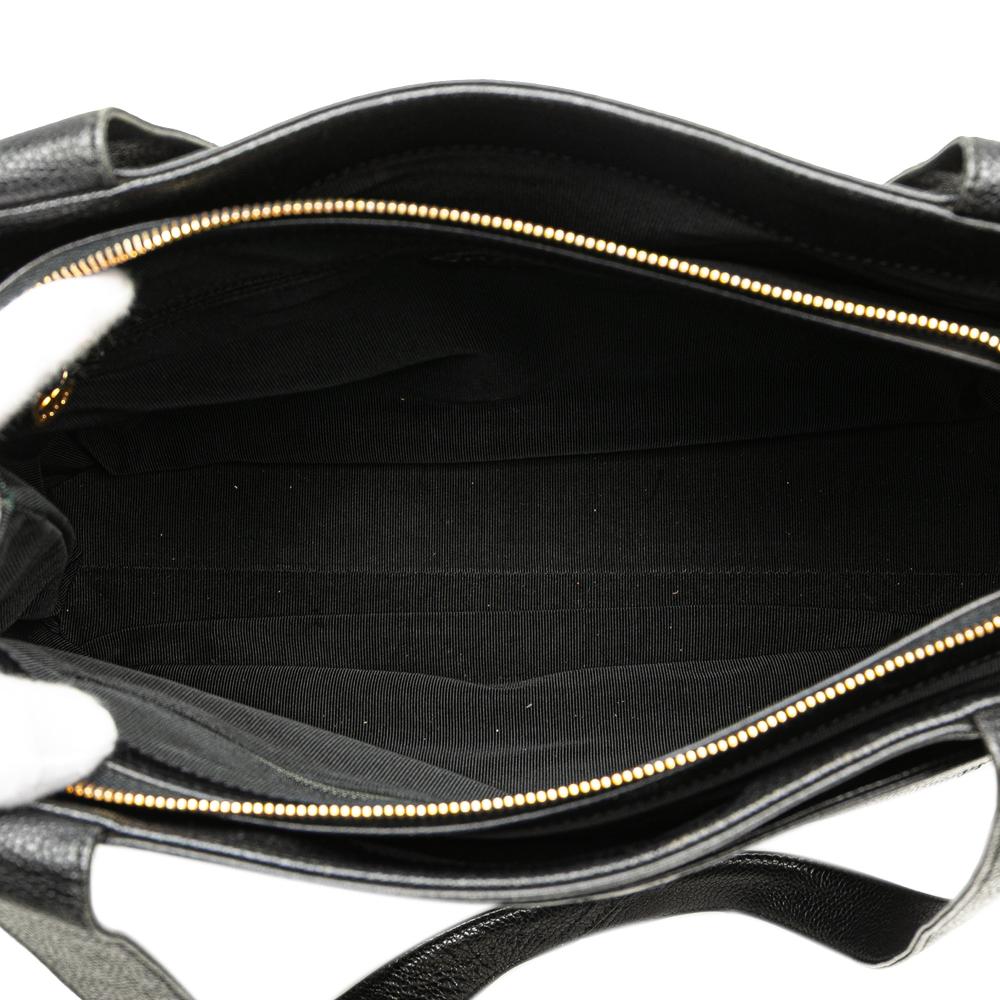 Chanel B Chanel Black Caviar Leather Leather Caviar LAX Embroidered Logo Tote Italy