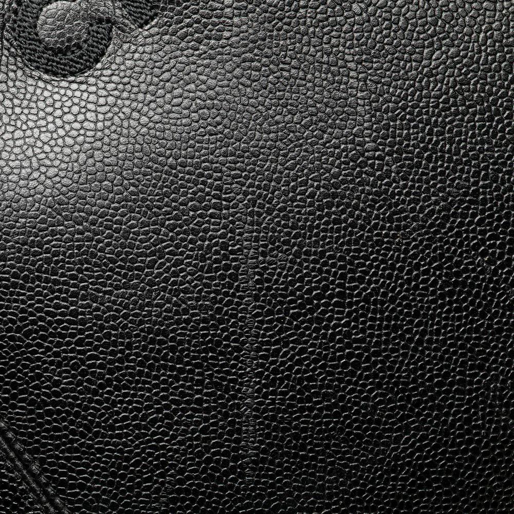 Chanel B Chanel Black Caviar Leather Leather Caviar LAX Embroidered Logo Tote Italy