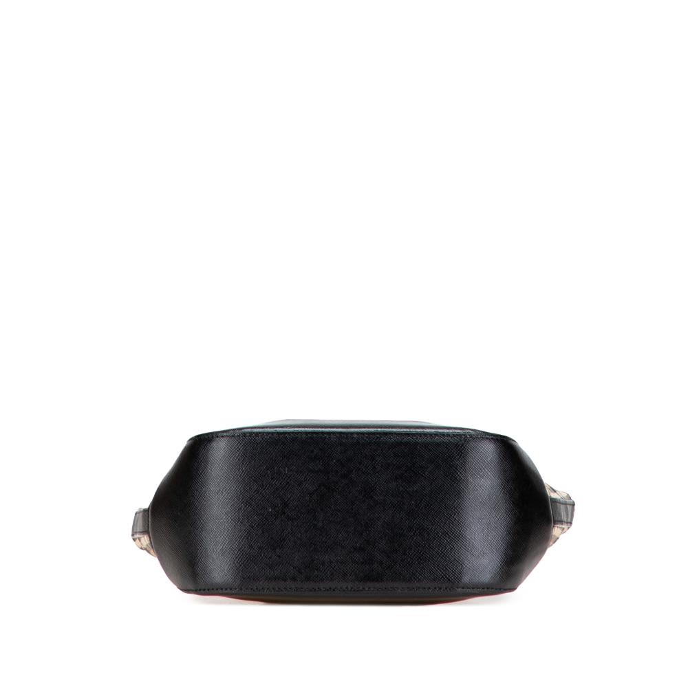 Burberry B Burberry Brown Beige Canvas Fabric Haymarket Check Handbag United Kingdom