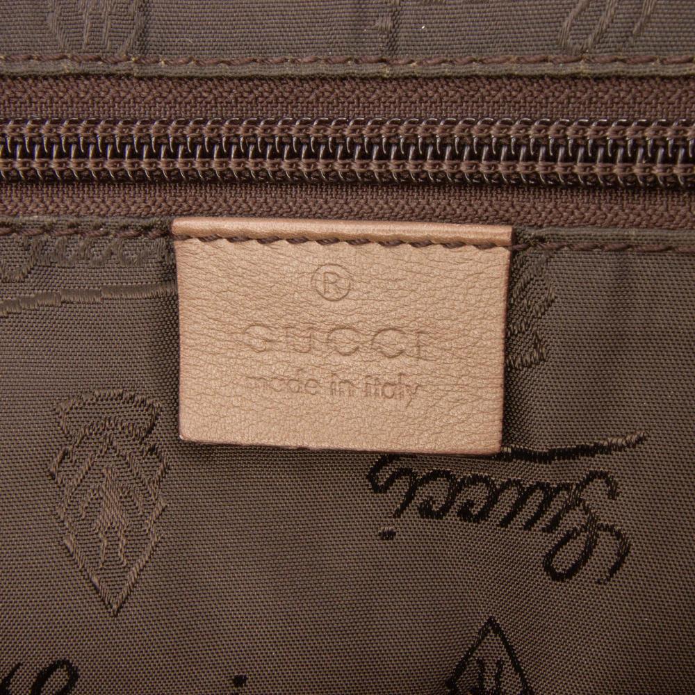 Gucci B Gucci Brown Beige Calf Leather Guccissima Crossbody Italy