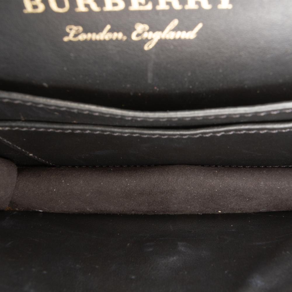 Burberry AB Burberry Black Calf Leather Mini Soft Grain skin Buckle Crossbody Italy