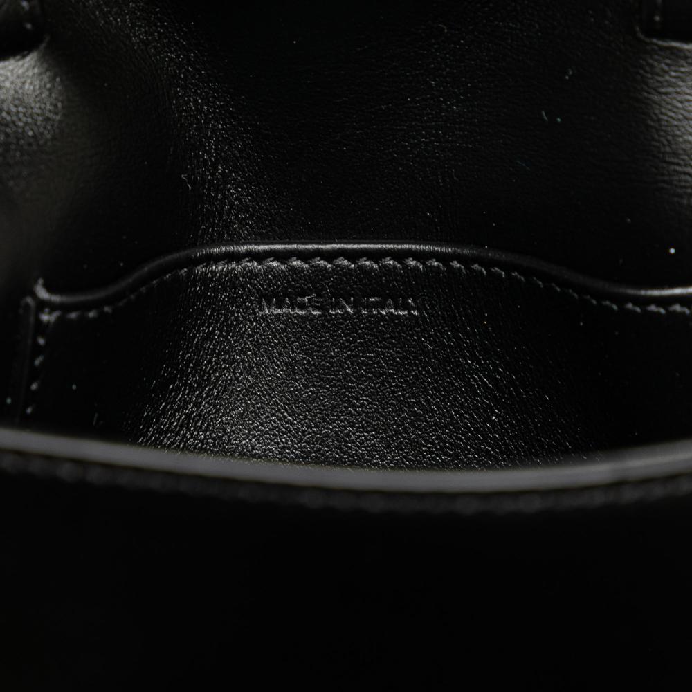 Celine AB Celine Black Calf Leather Mini Shiny skin Triomphe Crossbody Italy