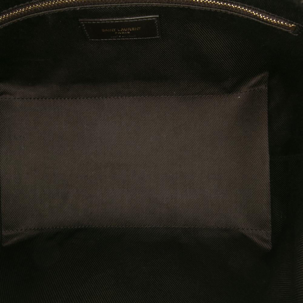 Saint Laurent B Saint Laurent Brown Dark Brown Coated Canvas Fabric Le Monogramme Shoulder Bag Italy