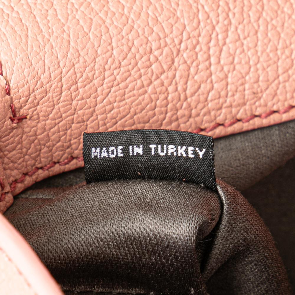 Miu Miu B Miu Miu Pink Goatskin Leather Madras Crystal Studded Clutch Turkey