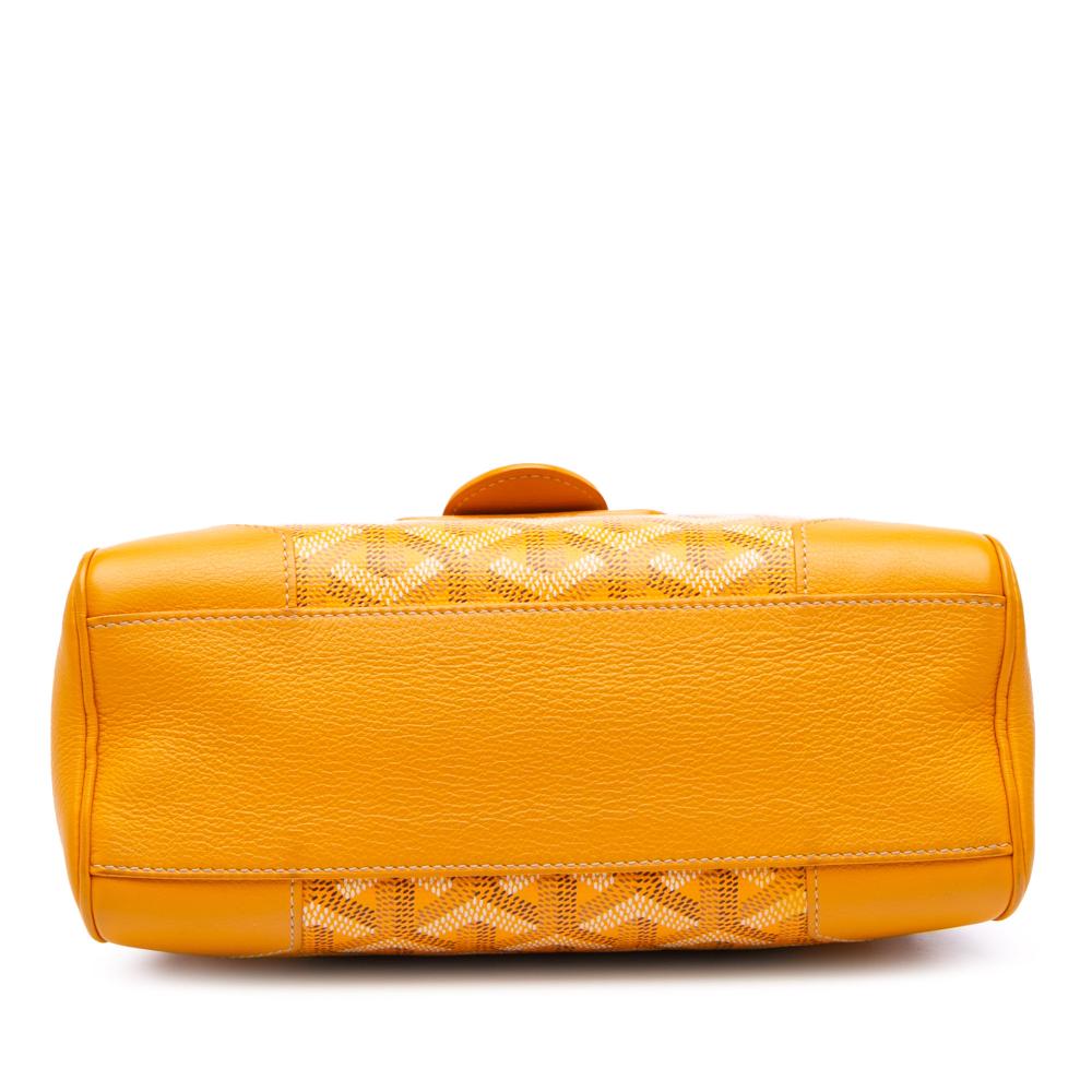 Goyard B Goyard Yellow Coated Canvas Fabric Mini Goyardine Saigon Souple France