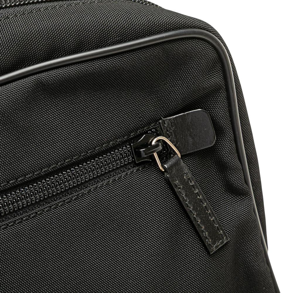 Gucci AB Gucci Black Nylon Fabric Clutch Italy