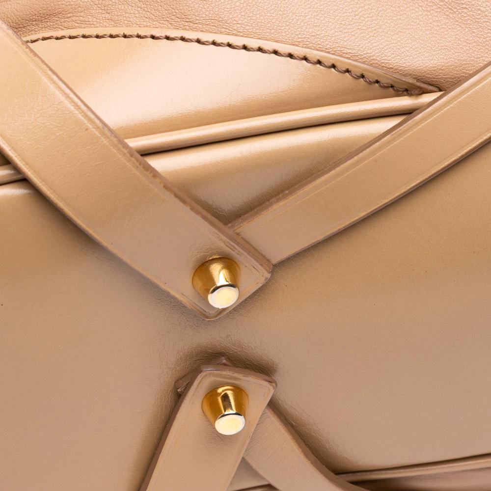 Burberry B Burberry Brown Camel Calf Leather Gosford Bridle Satchel Italy