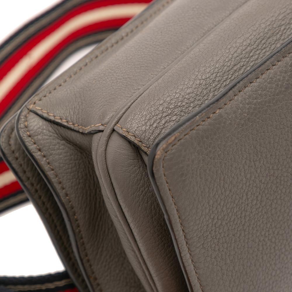 Prada B Prada Brown Taupe Calf Leather Vitello Daino Flap Crossbody Romania