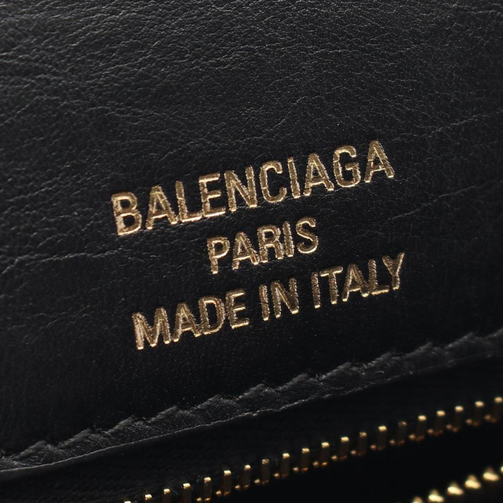 Balenciaga B Balenciaga Black Calf Leather Small BB Soft Flap Satchel Italy