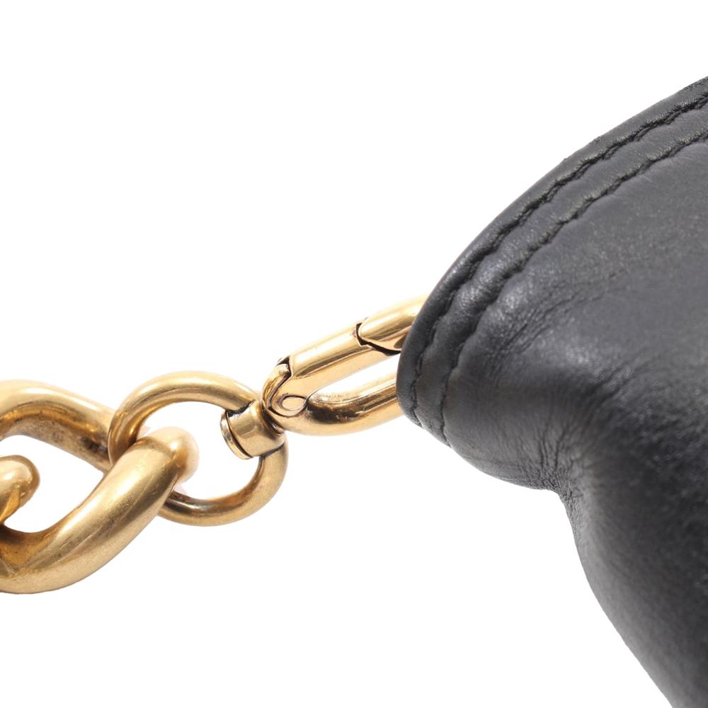 Balenciaga B Balenciaga Black Calf Leather Small BB Soft Flap Satchel Italy