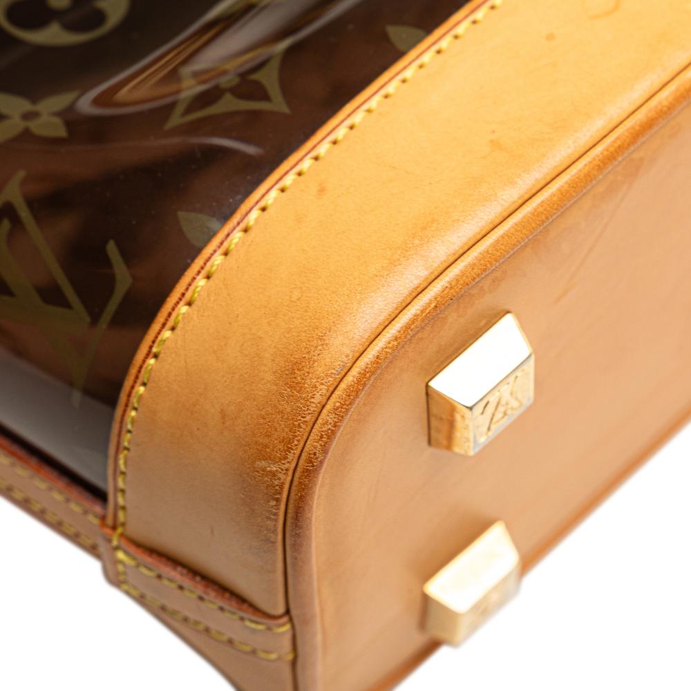 Louis Vuitton B Louis Vuitton Brown PVC Plastic Monogram Cabas Sac Ambre PM Spain