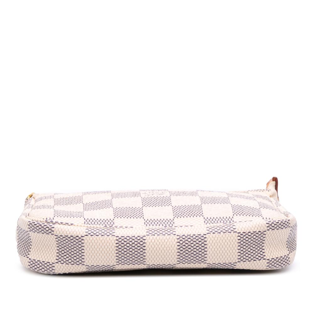 Louis Vuitton AB Louis Vuitton White Damier Canvas Fabric Damier Azur Mini Pochette Accessoires France