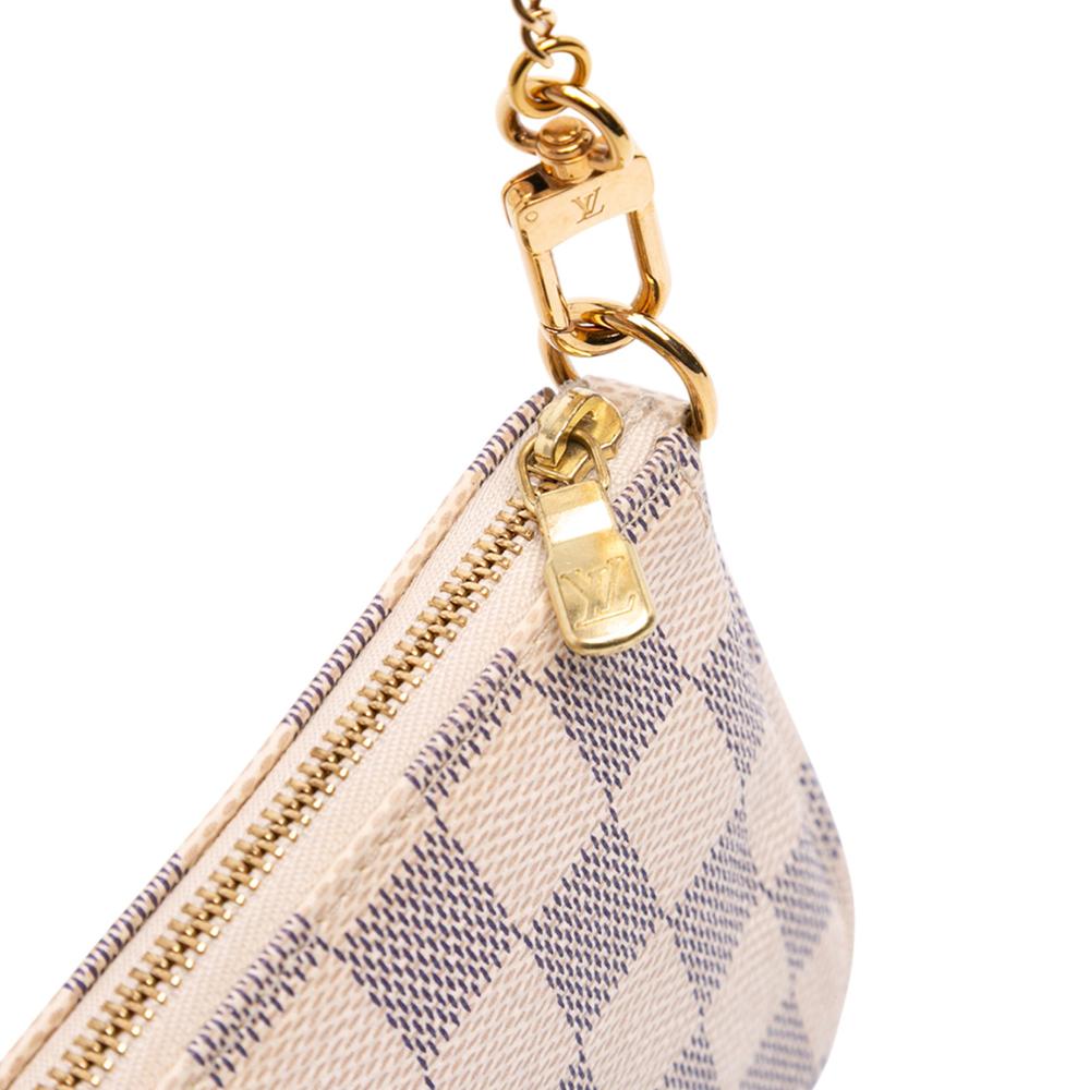 Louis Vuitton AB Louis Vuitton White Damier Canvas Fabric Damier Azur Mini Pochette Accessoires France