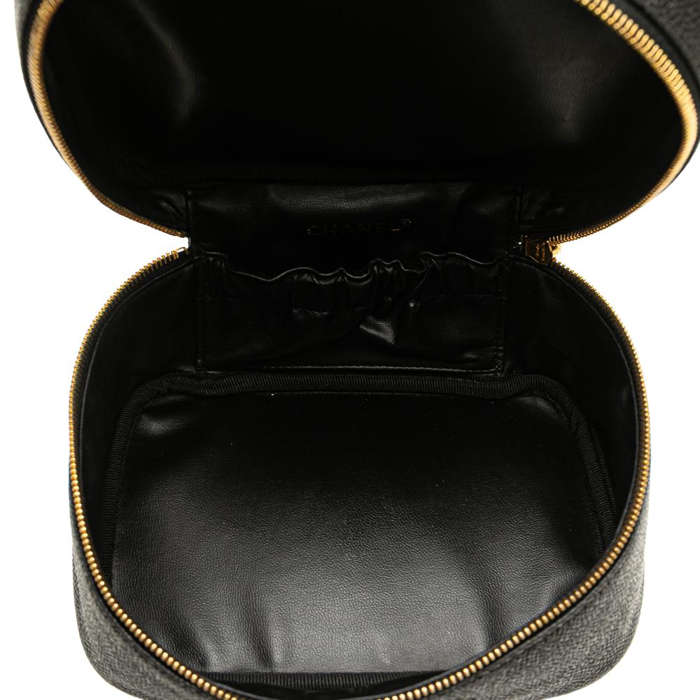 Chanel B Chanel Black Caviar Leather Leather CC Caviar Vanity Bag Italy