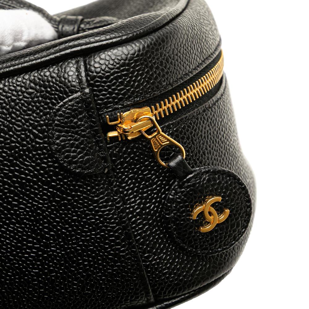 Chanel B Chanel Black Caviar Leather Leather CC Caviar Vanity Bag Italy