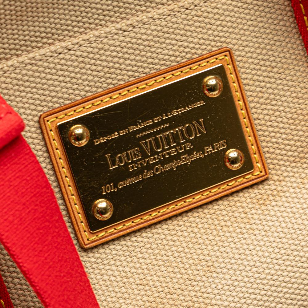 Louis Vuitton B Louis Vuitton Brown Beige Canvas Fabric LV Cup Antigua Sac Weekend France